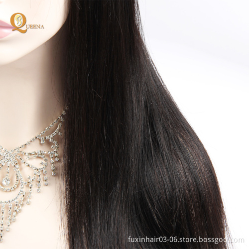 Natural Color Straight 360 Lace Frontal Wigs Preplucked 180% Density Remy Human Hair Wigs